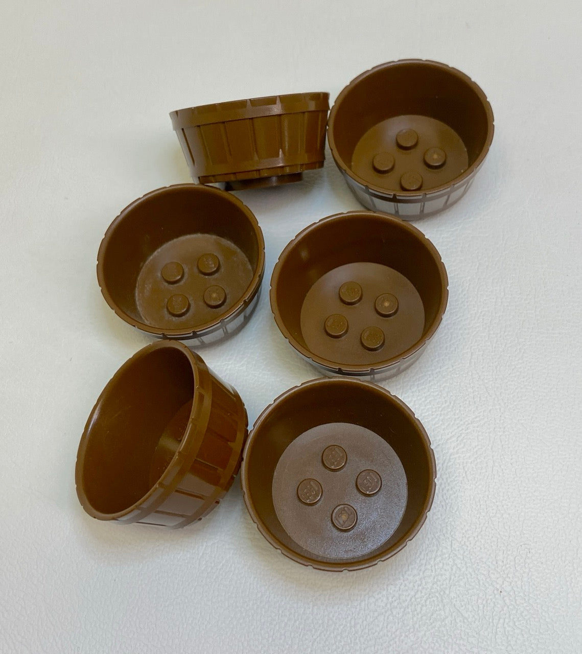 LEGO Reddish Brown Barrel Half Pack of 6 - Pirates Western Adventurers Castle
