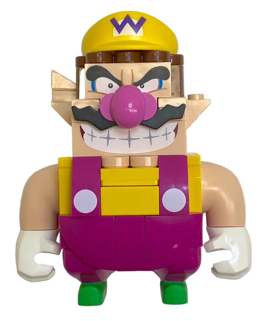 LEGO Super Mario Wario Brick Built Minifigure As Pictured