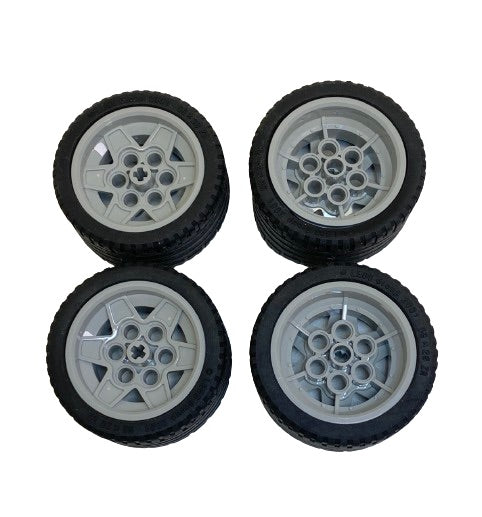 LEGO Technic Tyre 56x28 ZR Pack of 4 with Light Bluish Grey Hubs