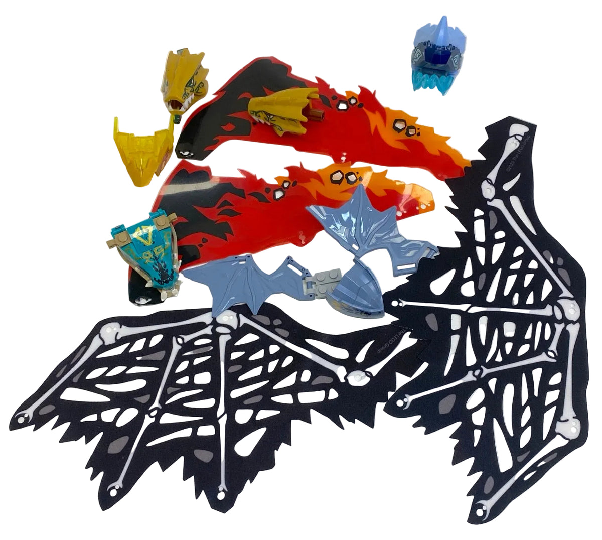 LEGO Dragon Pieces Fun Pack Mixed Heads and Wings - Ninjago Elves Castle Dungeons and Dragons