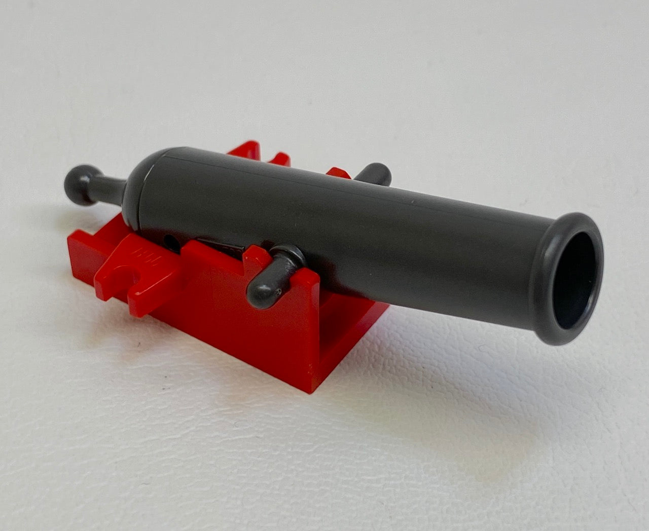 LEGO Cannon With Red Base and Pearl Dark Grey Barrel