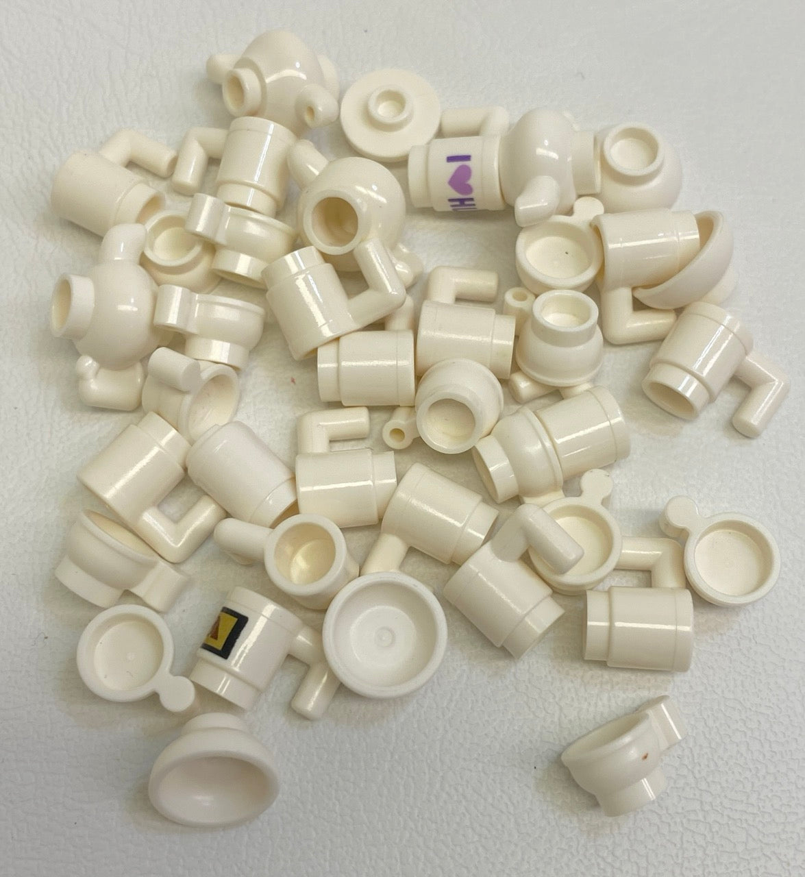 LEGO White Cups Mugs Pots Teapots Fun Pack Mixed Minifigure Accessories