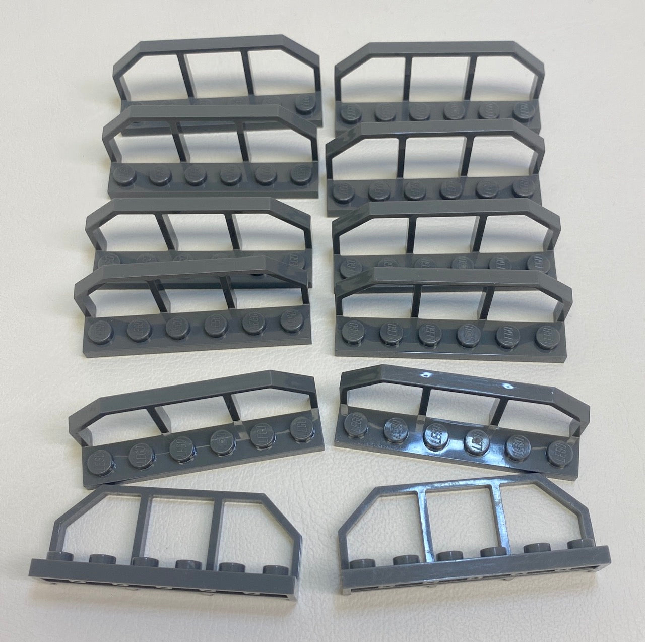 LEGO Dark Bluish Grey Fence 1x6 Wagon End Pack of 12
