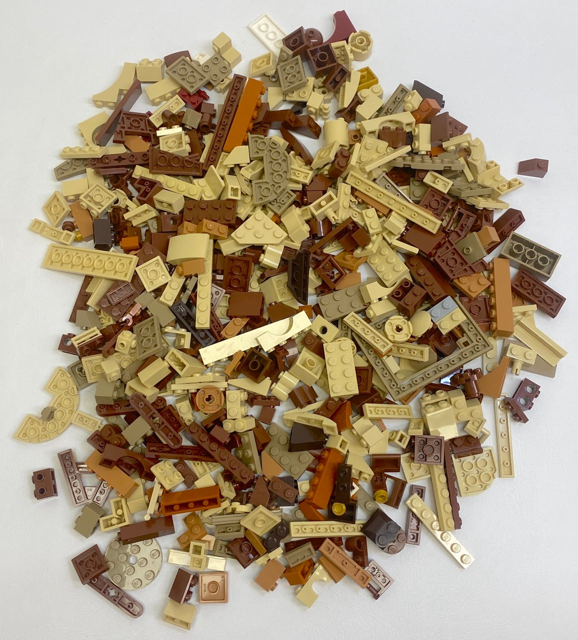 LEGO Shades of Brown & Tan Fun Pack Mixed Pieces Bricks Slopes Plates and More