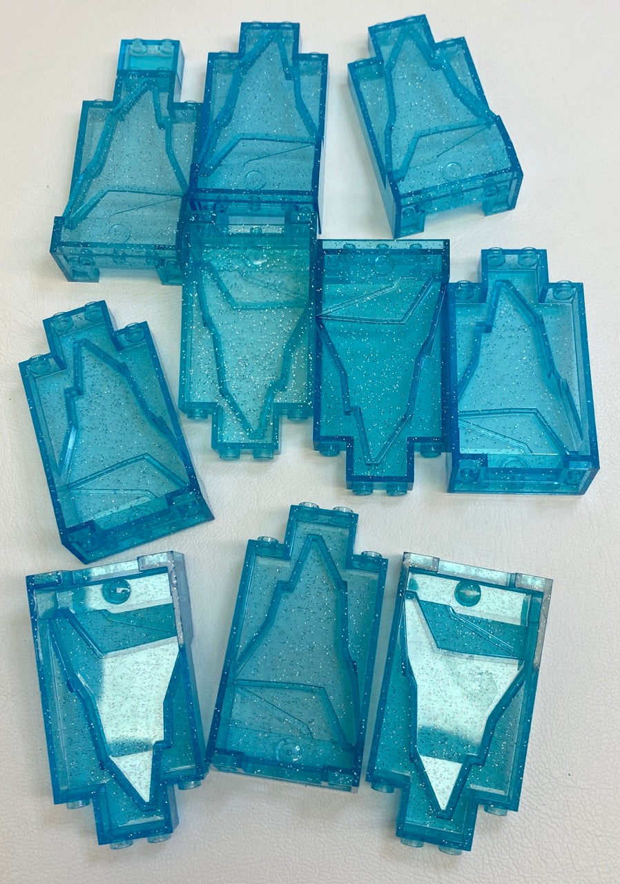 LEGO Trans Light Blue Ice / Rock Panels Fun Pack