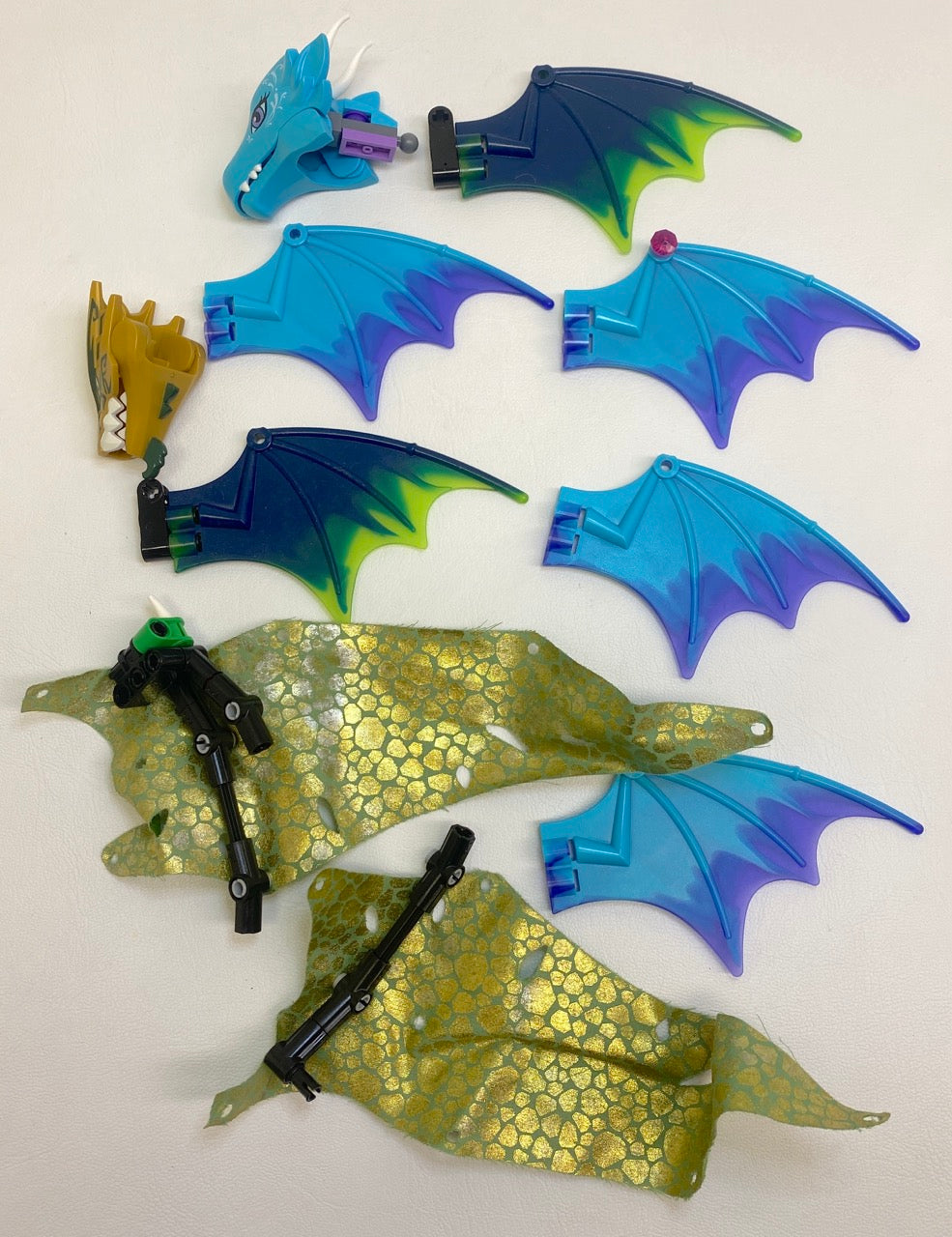 LEGO Dragon Pieces Fun Pack Mixed Heads and Wings - Ninjago Elves Castle Dungeons and Dragons