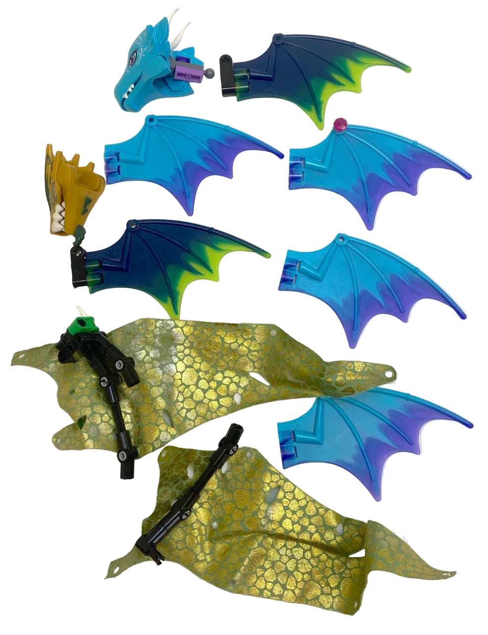 LEGO Dragon Pieces Fun Pack Mixed Heads and Wings - Ninjago Elves Castle Dungeons and Dragons