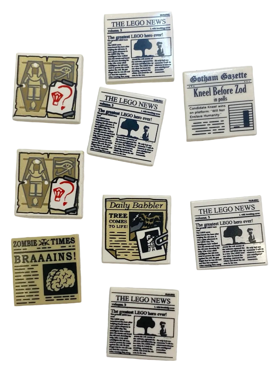 LEGO Printed Tiles 2x2 Newspapers Fun Pack
