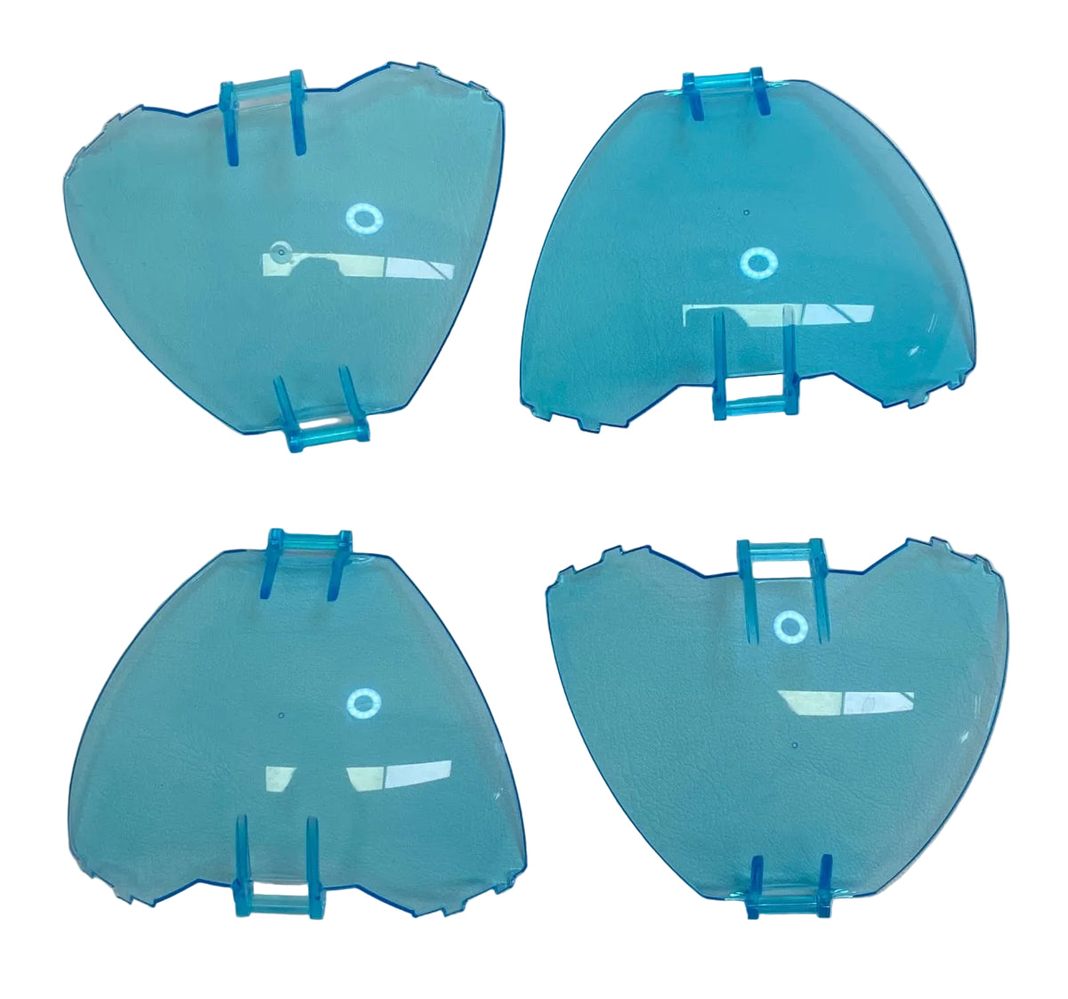 LEGO Trans Light Blue Windscreen Quarter Dome Pack of 4