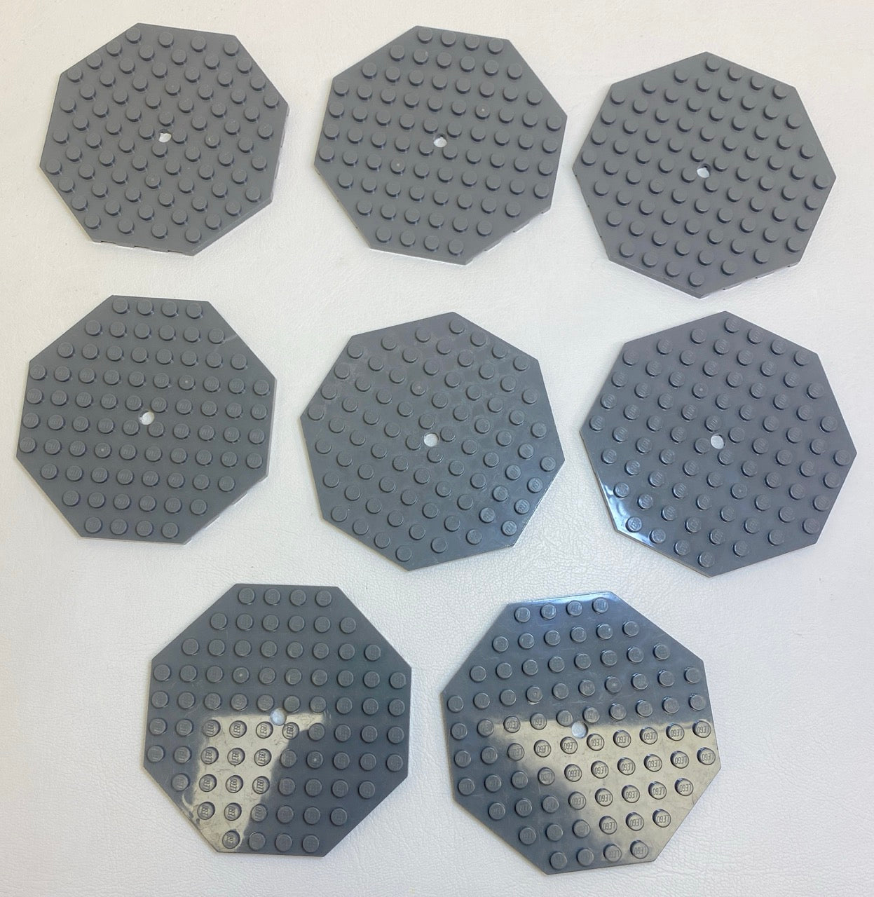 LEGO Octagonal Plate 10x10 Pack of 8 Dark Bluish Grey