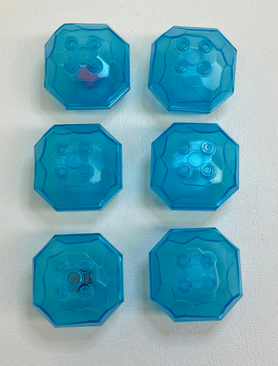 LEGO Trans Light Blue Rock / Ice Boulders Pack of 6