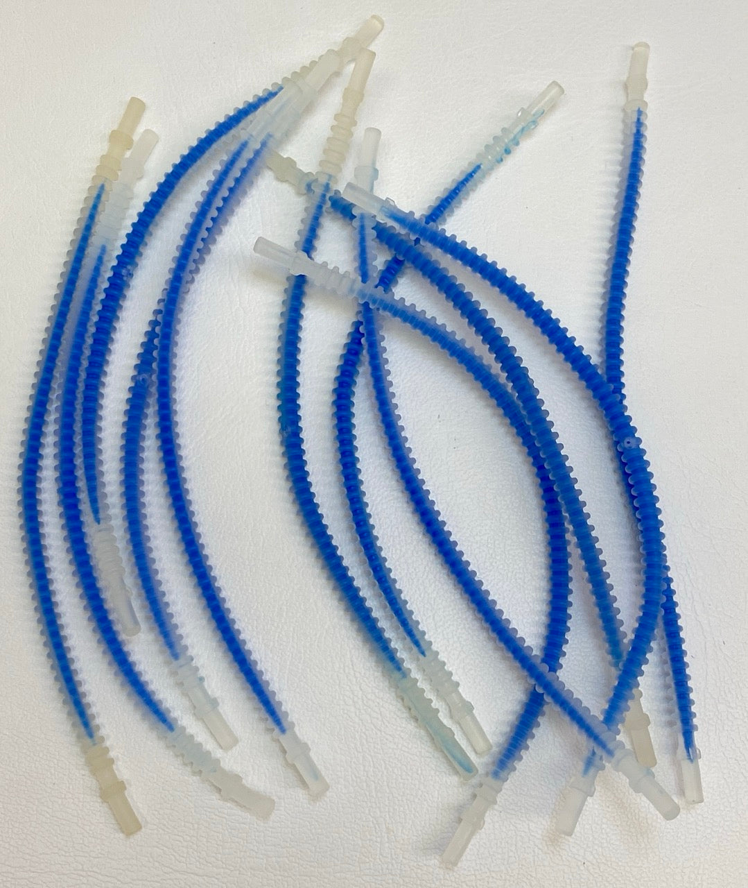 LEGO Flexible Hose Trans Clear / Blue Centre 19L Fun Pack of 12