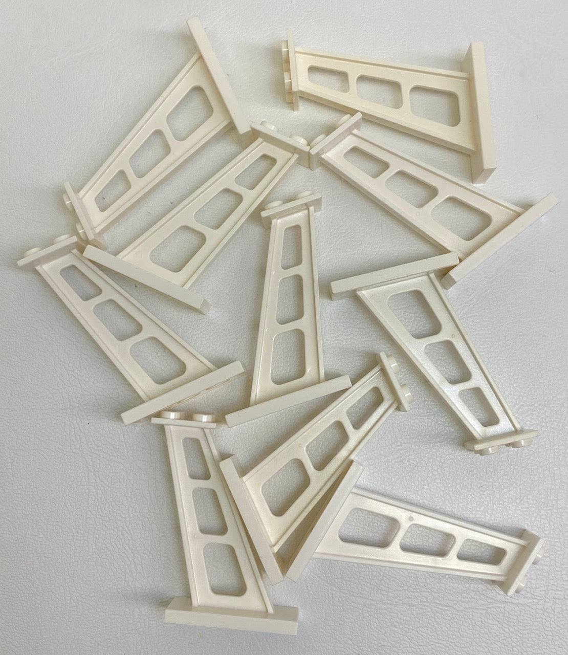 LEGO White Support Inclined Stanchion 2x4x5 Pack of 10