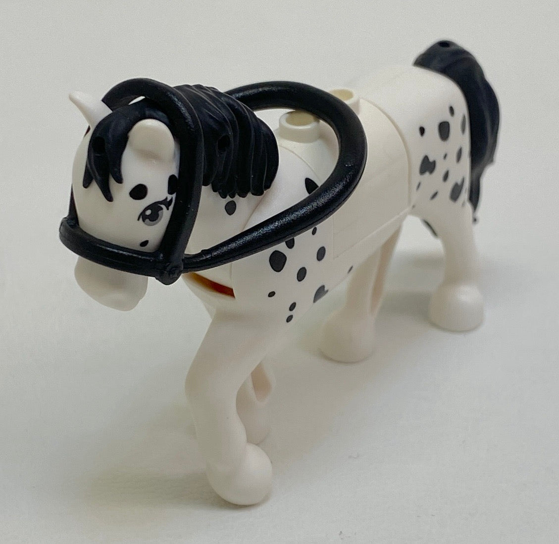 LEGO Friends Animal White Horse with Black Spots and Bridle