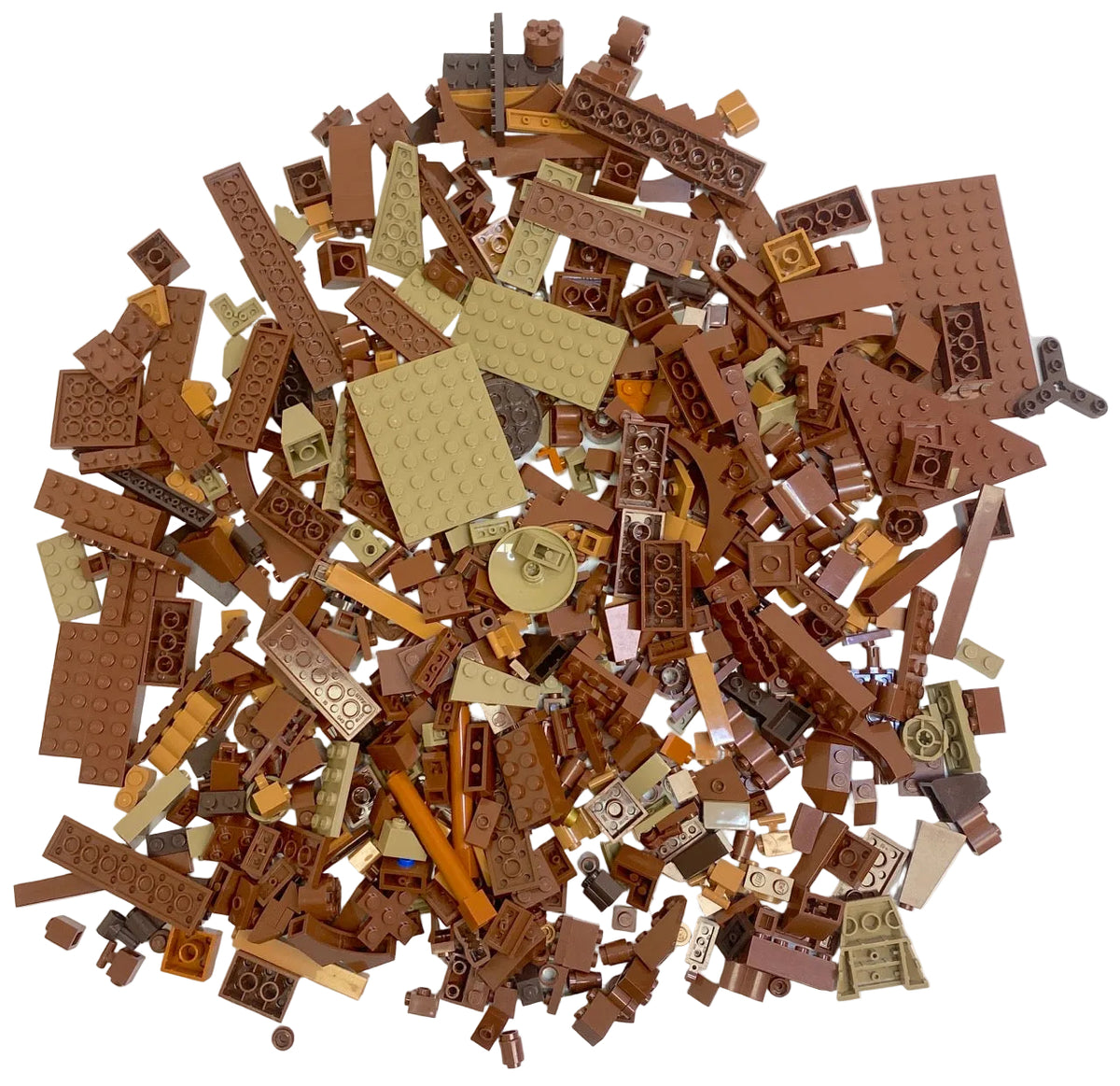 LEGO Shades of Brown & Tan Fun Pack Mixed Pieces Bricks Slopes Plates and More