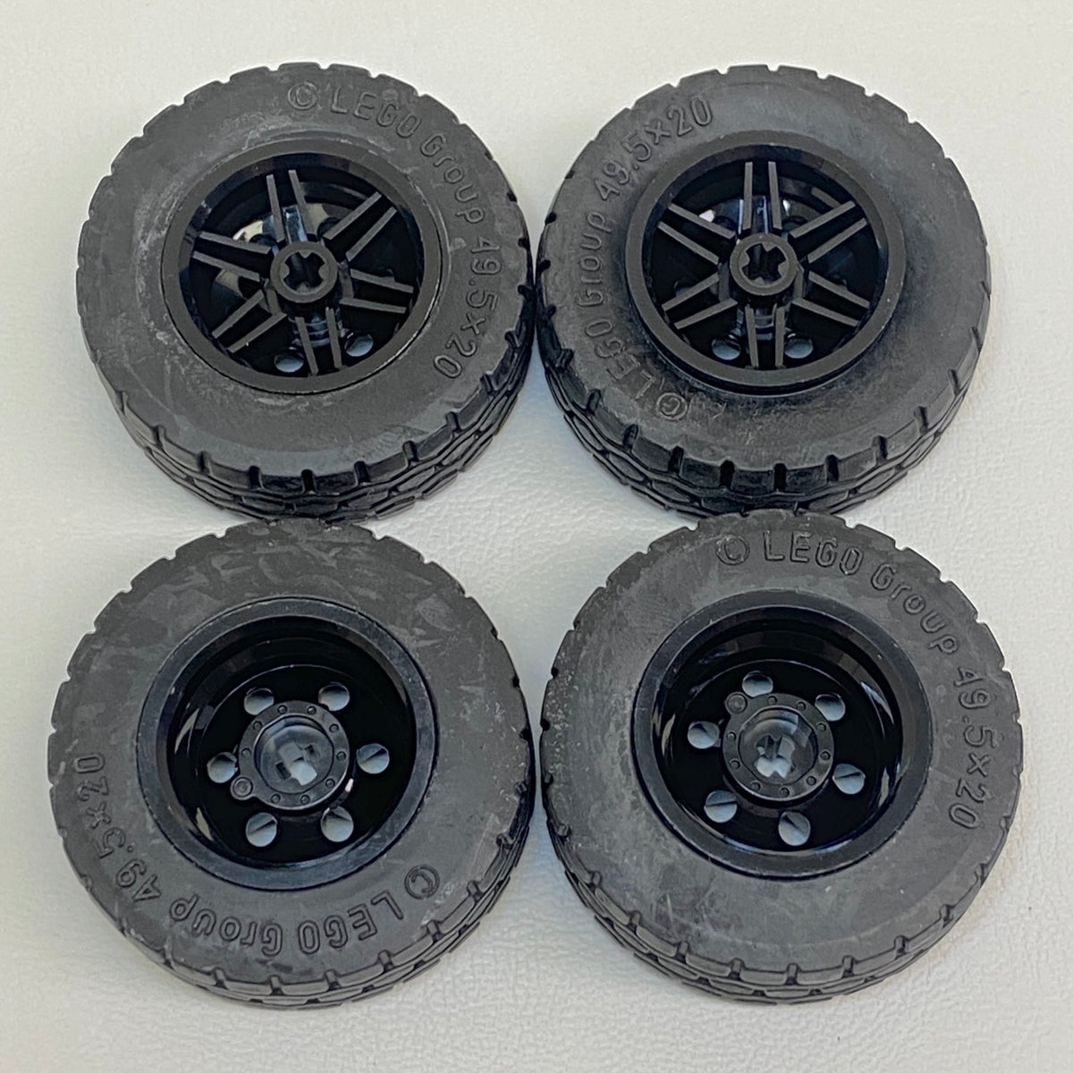 LEGO Technic Tyre 49.5x20 Pack of 4 with Black Hubs