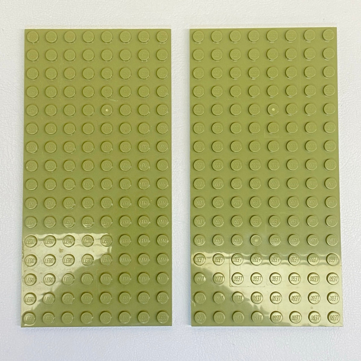 LEGO Plate 8x16 Pack Of 2 Olive Green