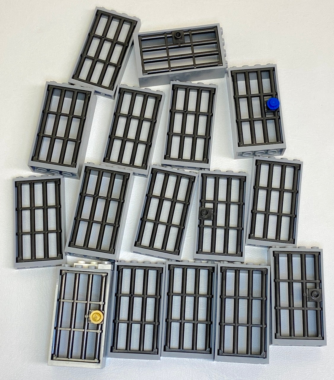 LEGO Door Fun Pack Light Bluish Grey Frames with Dark Pearl Grey Bars