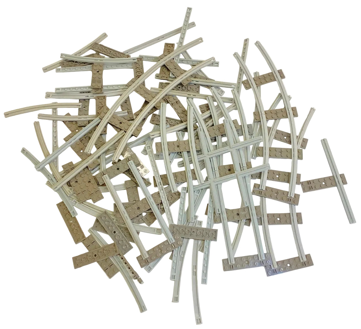 LEGO Trains Vintage Track and Sleeper Fun Pack Light Grey / Dark Grey (Old Shades)