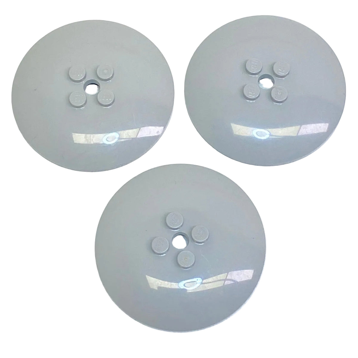 LEGO Dish 6x6 Light Bluish Grey Pack of 3