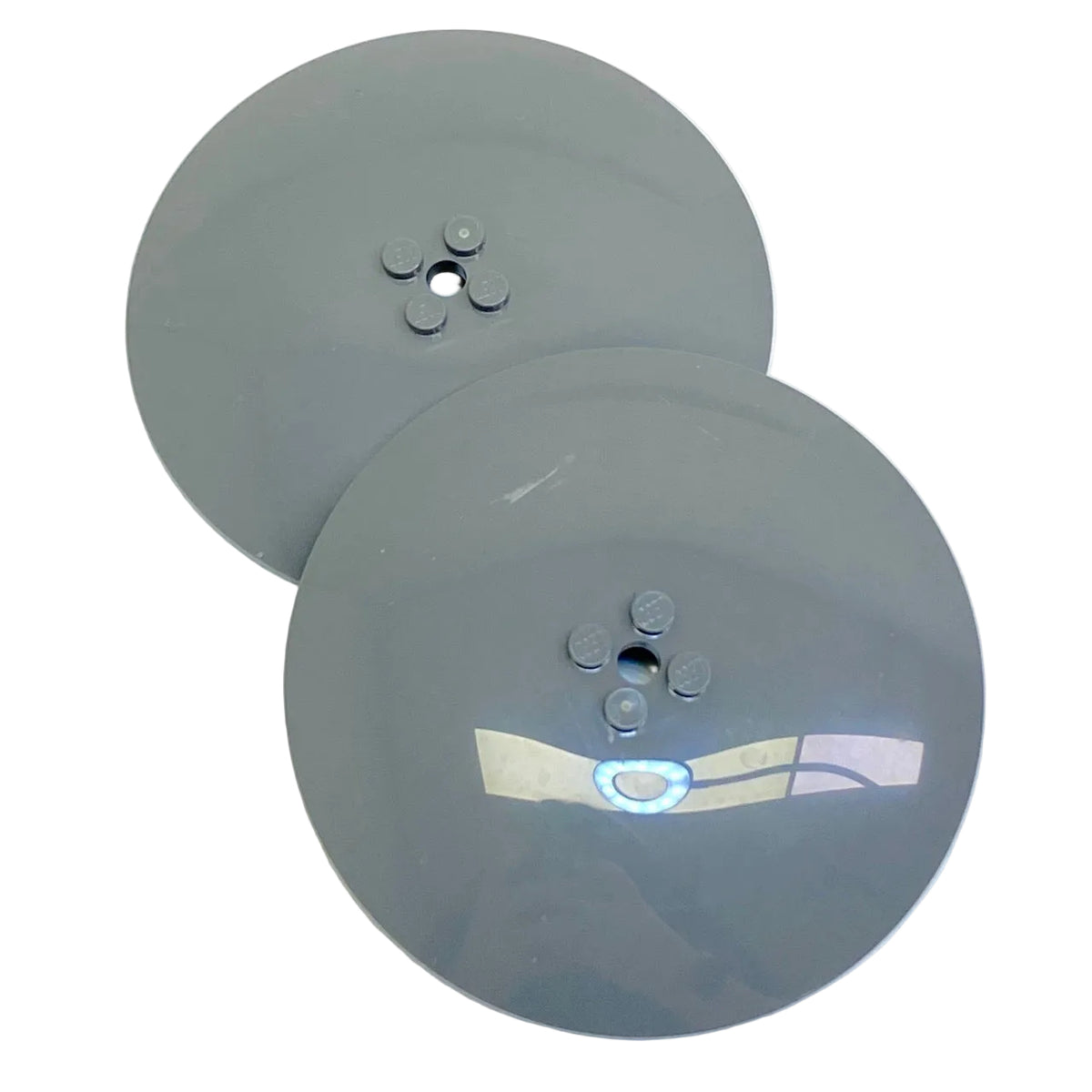 LEGO Dish 10x10 Pack of 2 Dark Bluish Grey
