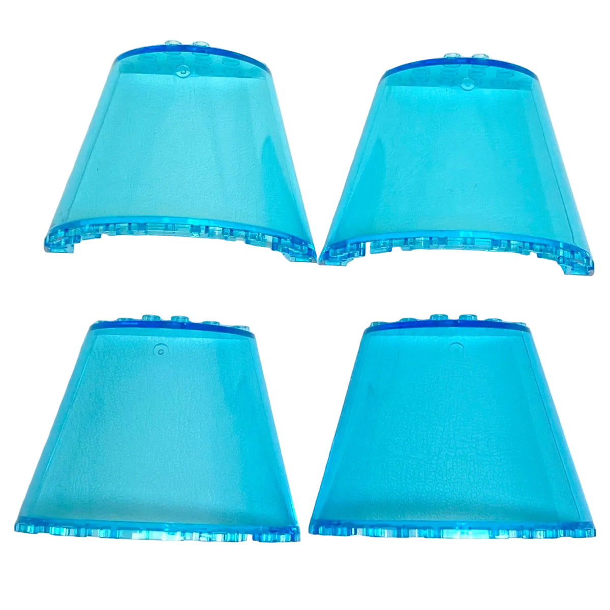 LEGO Half Cones 10x5x6 Pack of 4 Trans Light Blue
