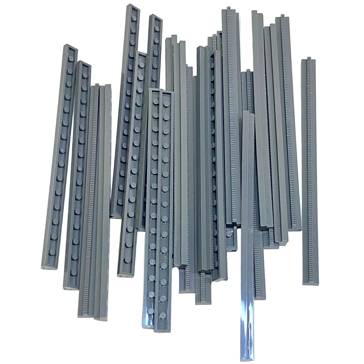 LEGO Train Track Straight 16L Fun Pack Dark Bluish Grey