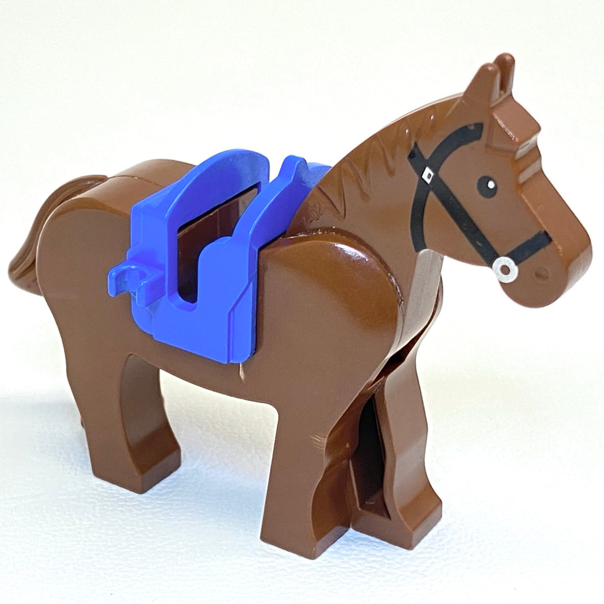 LEGO Animal Reddish Brown Horse with Blue Saddle