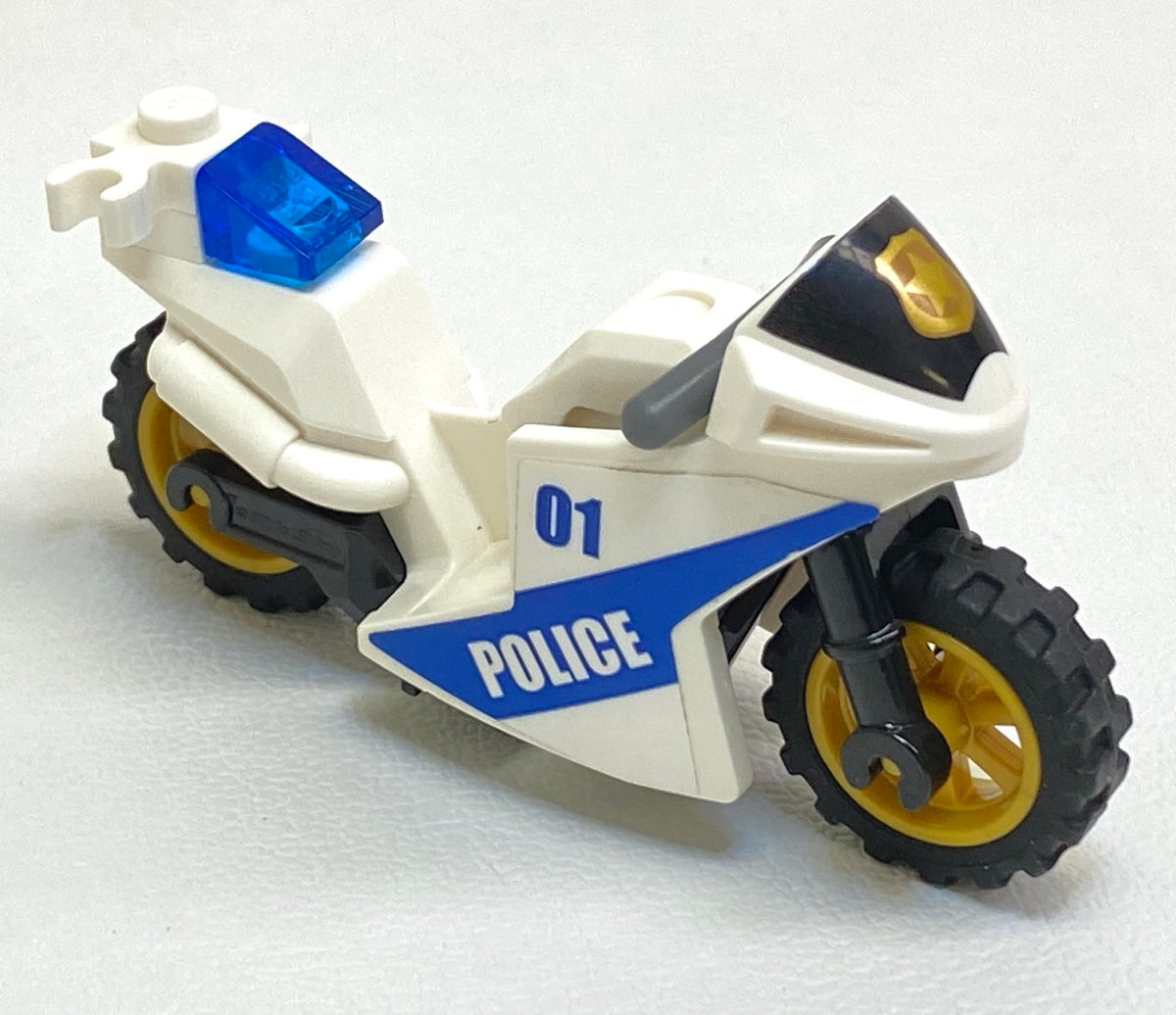 LEGO City White Police Motorcycle