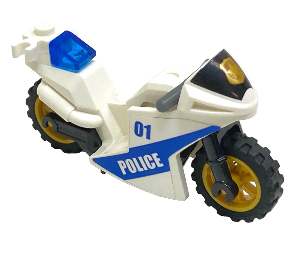 LEGO City White Police Motorcycle