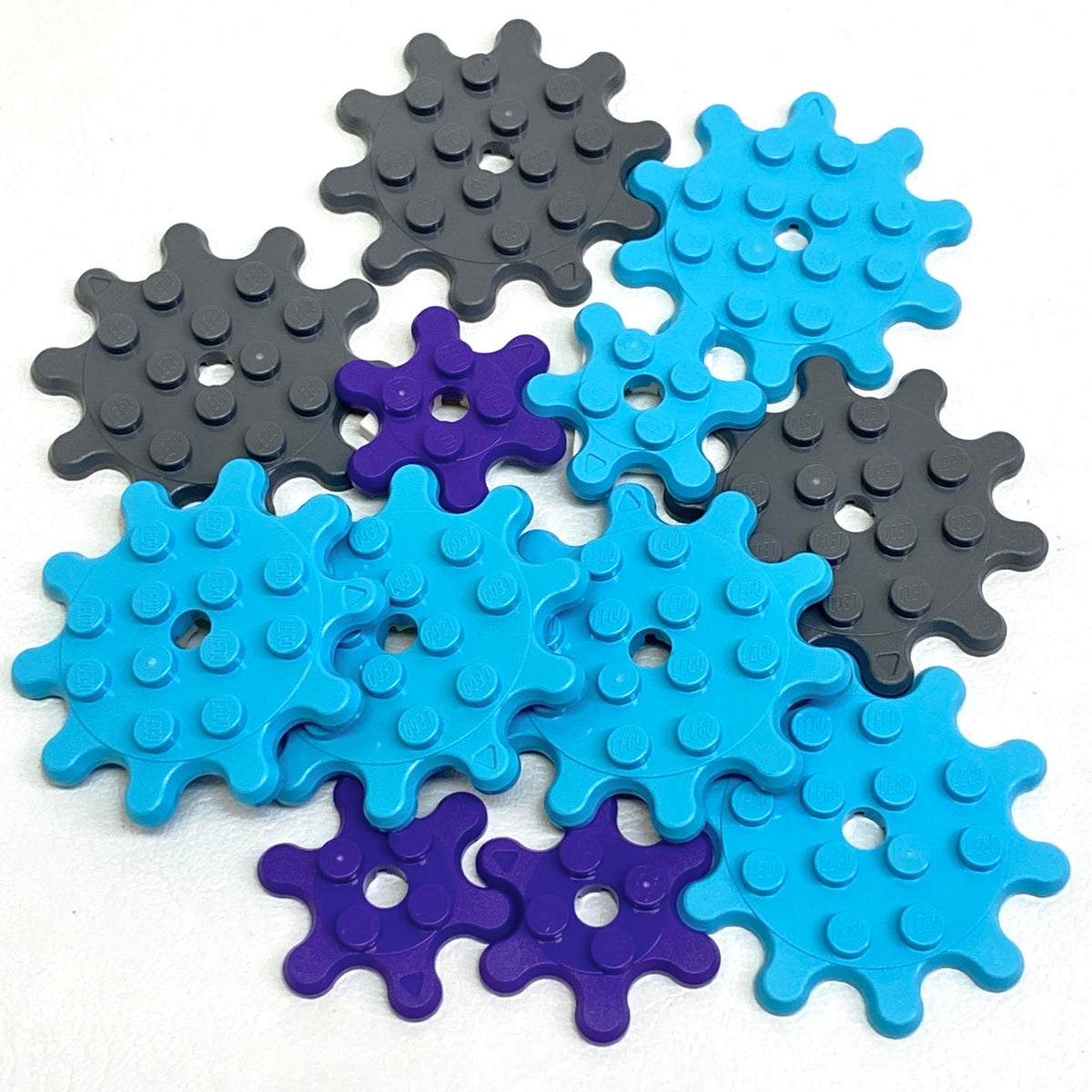 LEGO Splat Gears Fun Pack - Round Plate with Teeth - Mixed Colours and Sizes