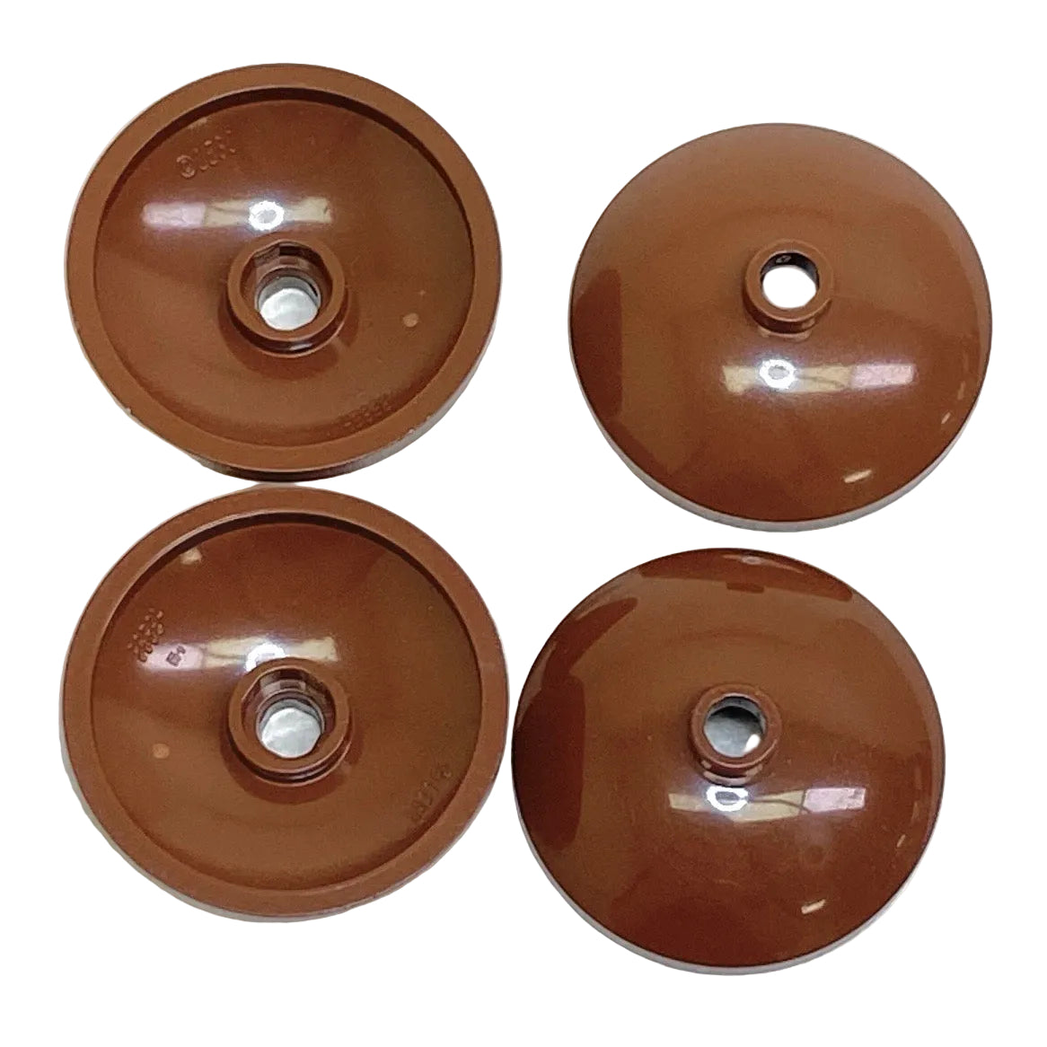 LEGO Dish 3x3 Pack of 4 Reddish Brown