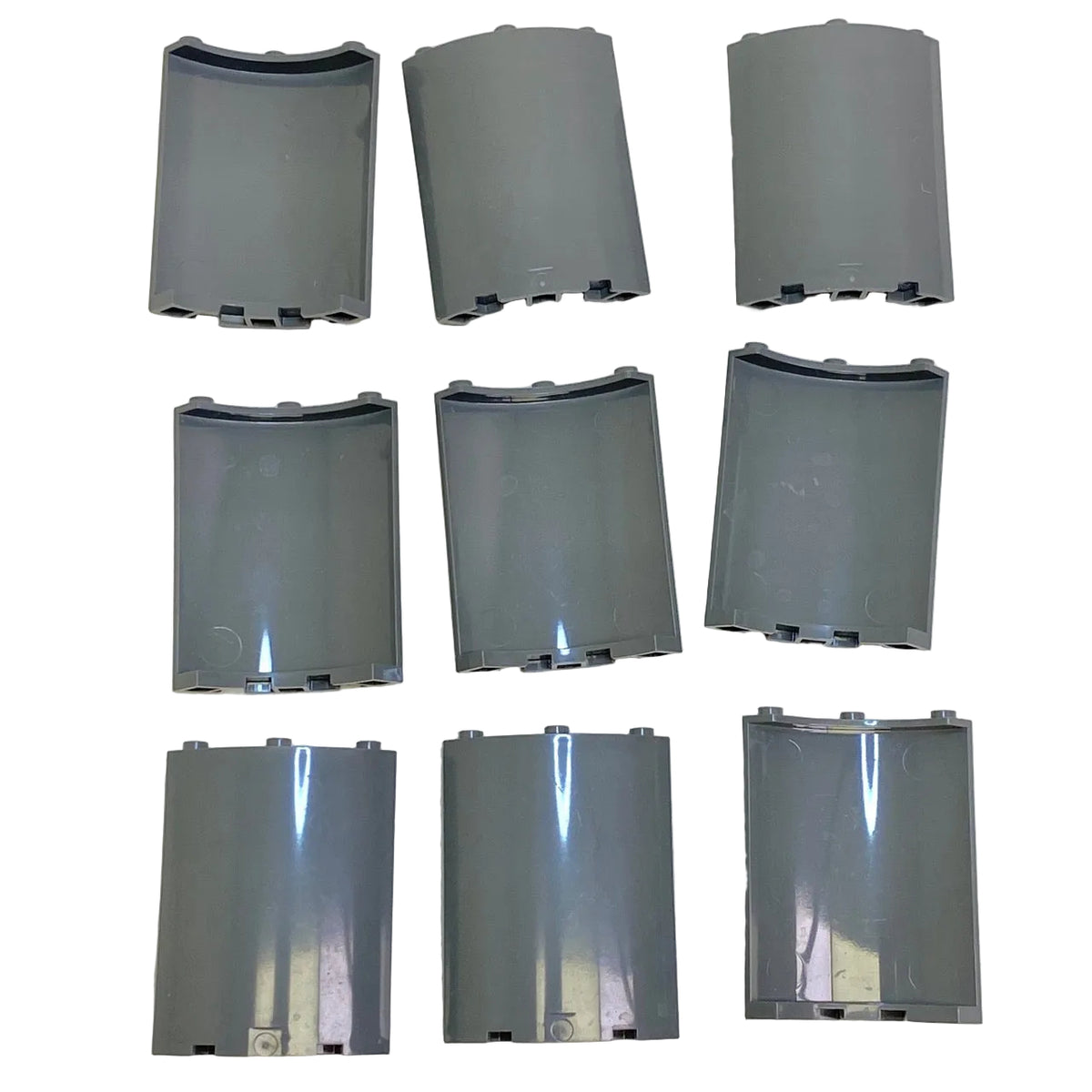 LEGO Quarter Cylinder 4x4x6 Fun Pack of 9 Dark Bluish Grey