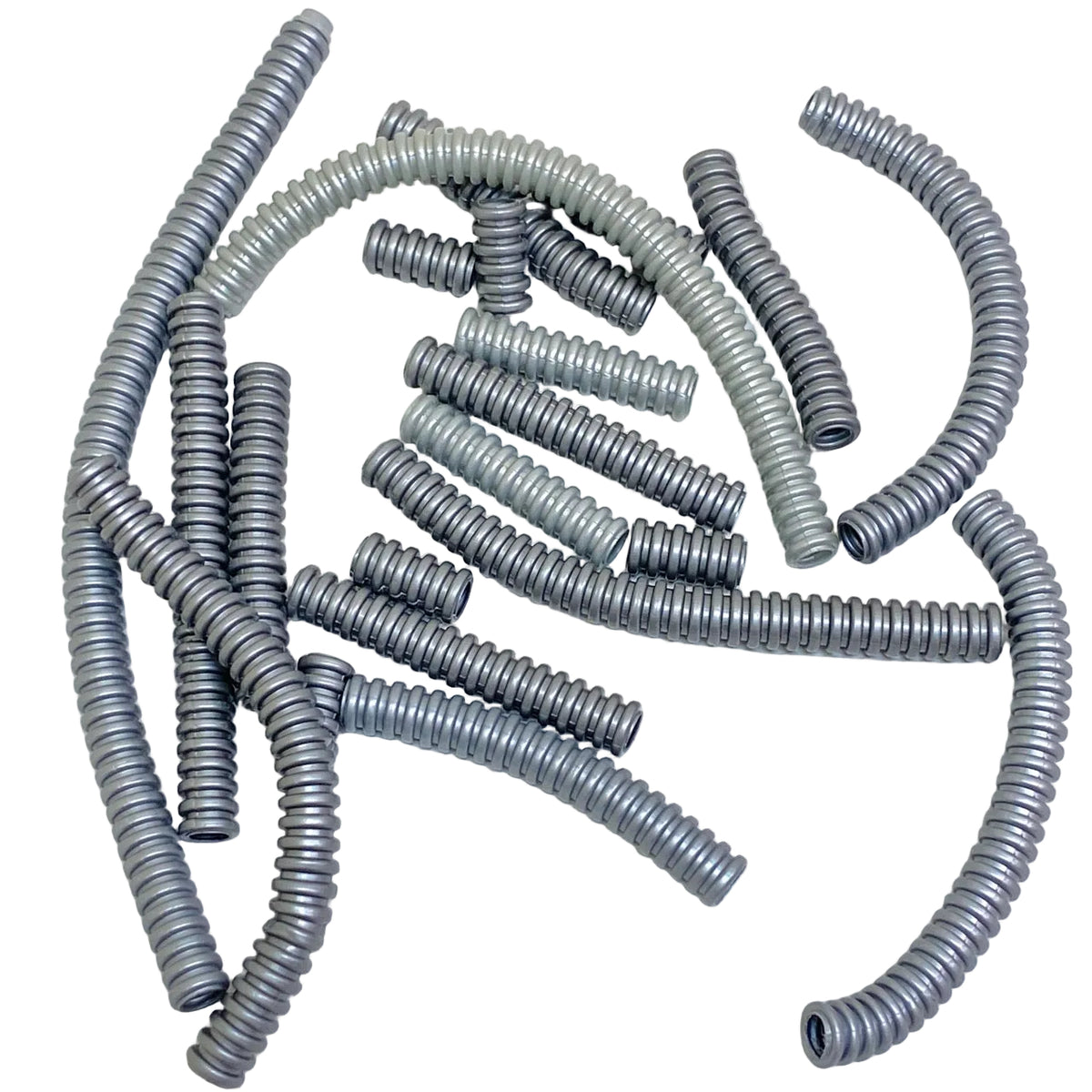 LEGO Technic Shades of Silver Hose 7mm Ribbed Fun Pack Mixed Lengths