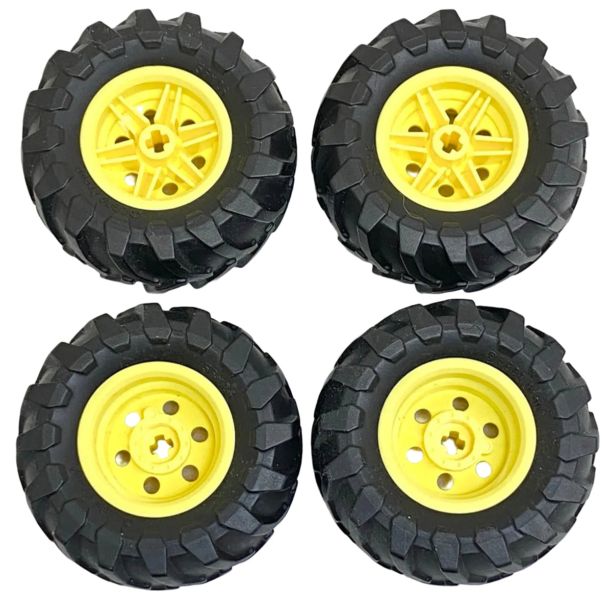 LEGO Technic Tyre 56x26 Pack of 4 with Bright Light Yellow Hub