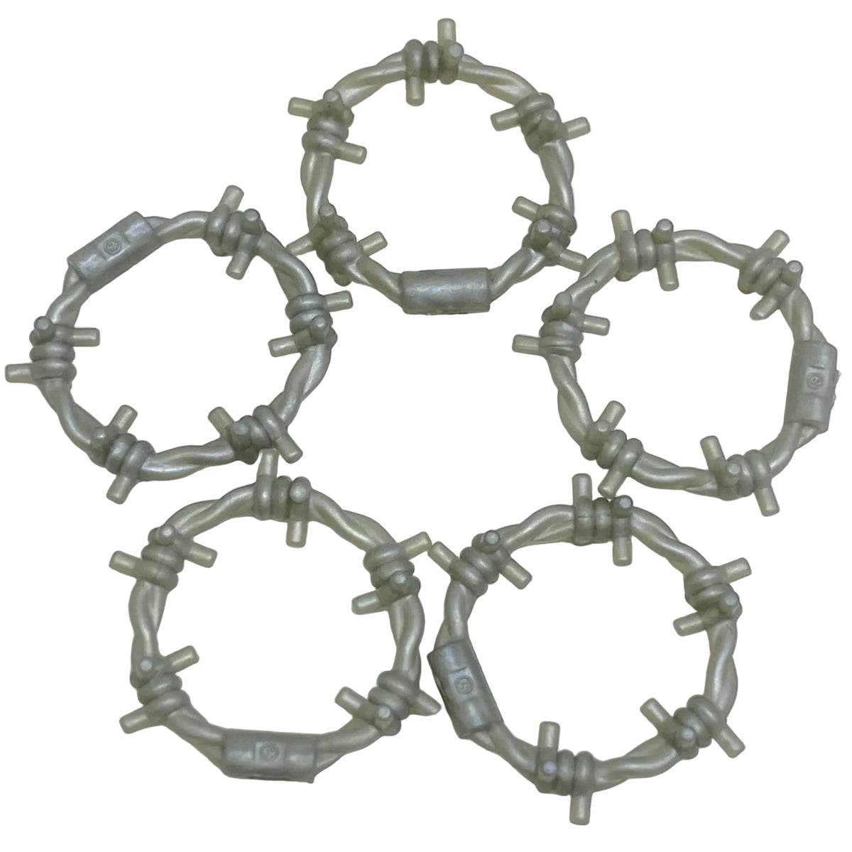 LEGO Barbed Wire Coil Pack of 5 Pearl Light Grey