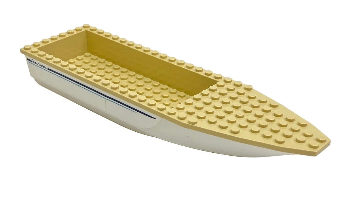 LEGO City Boat Hull 28x8 White / Tan