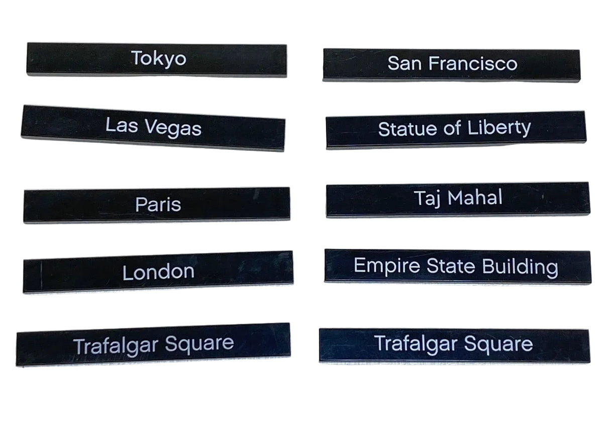 LEGO Architecture 1x8 Printed Nameplate Tile Fun Pack