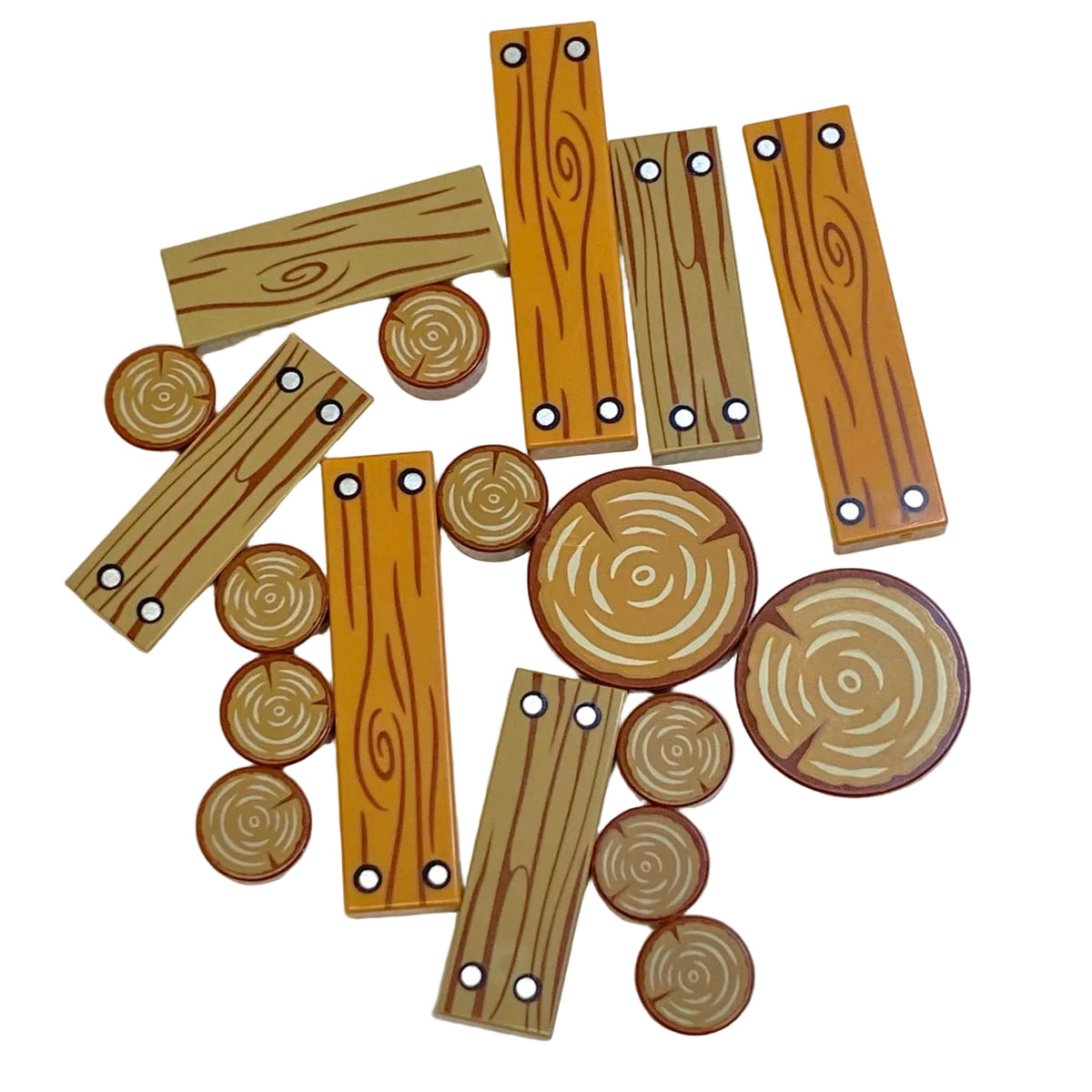 LEGO Mixed Types Printed Tiles Wood / Timber Fun Pack