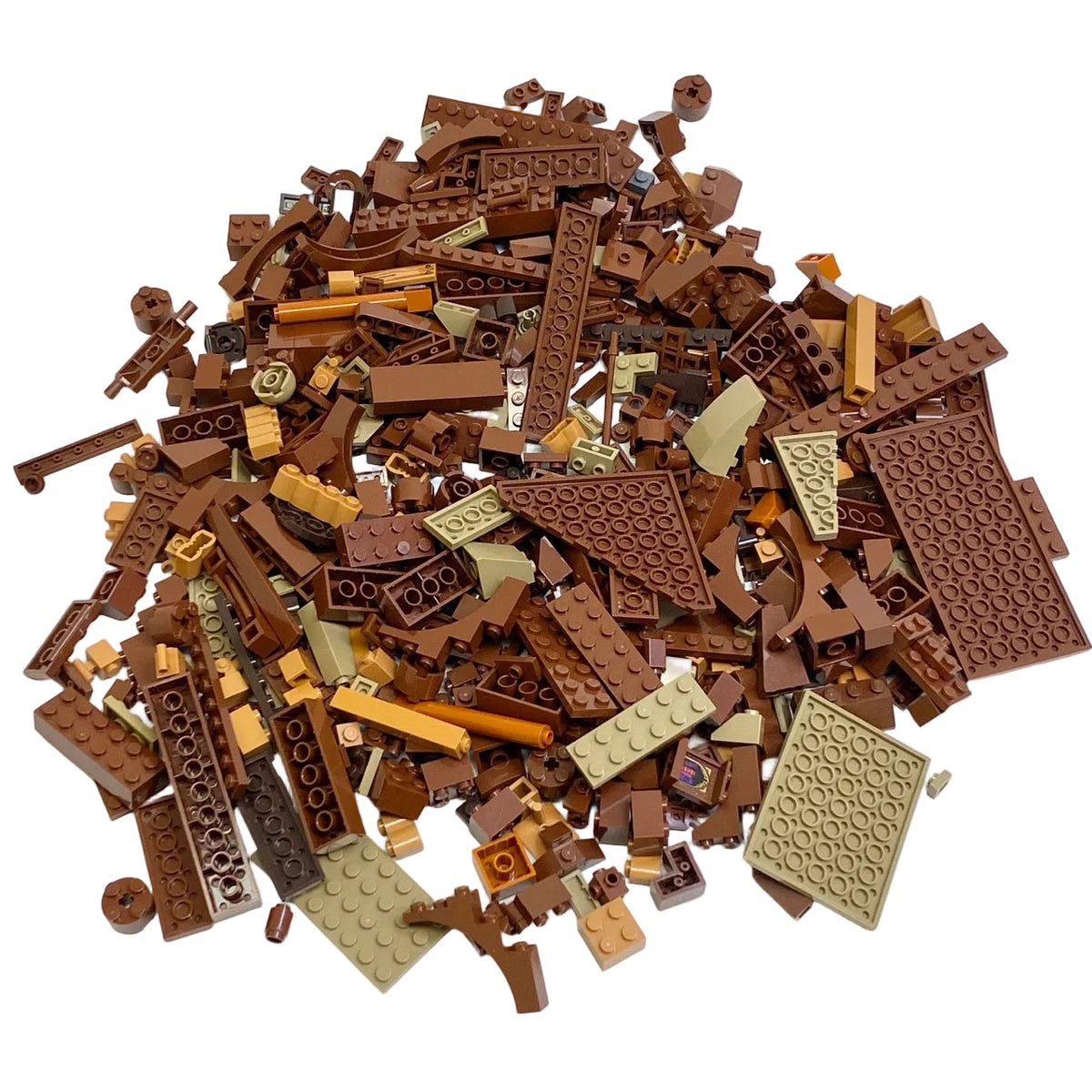 LEGO Shades of Brown & Tan Fun Pack Mixed Pieces Bricks Slopes Plates and More