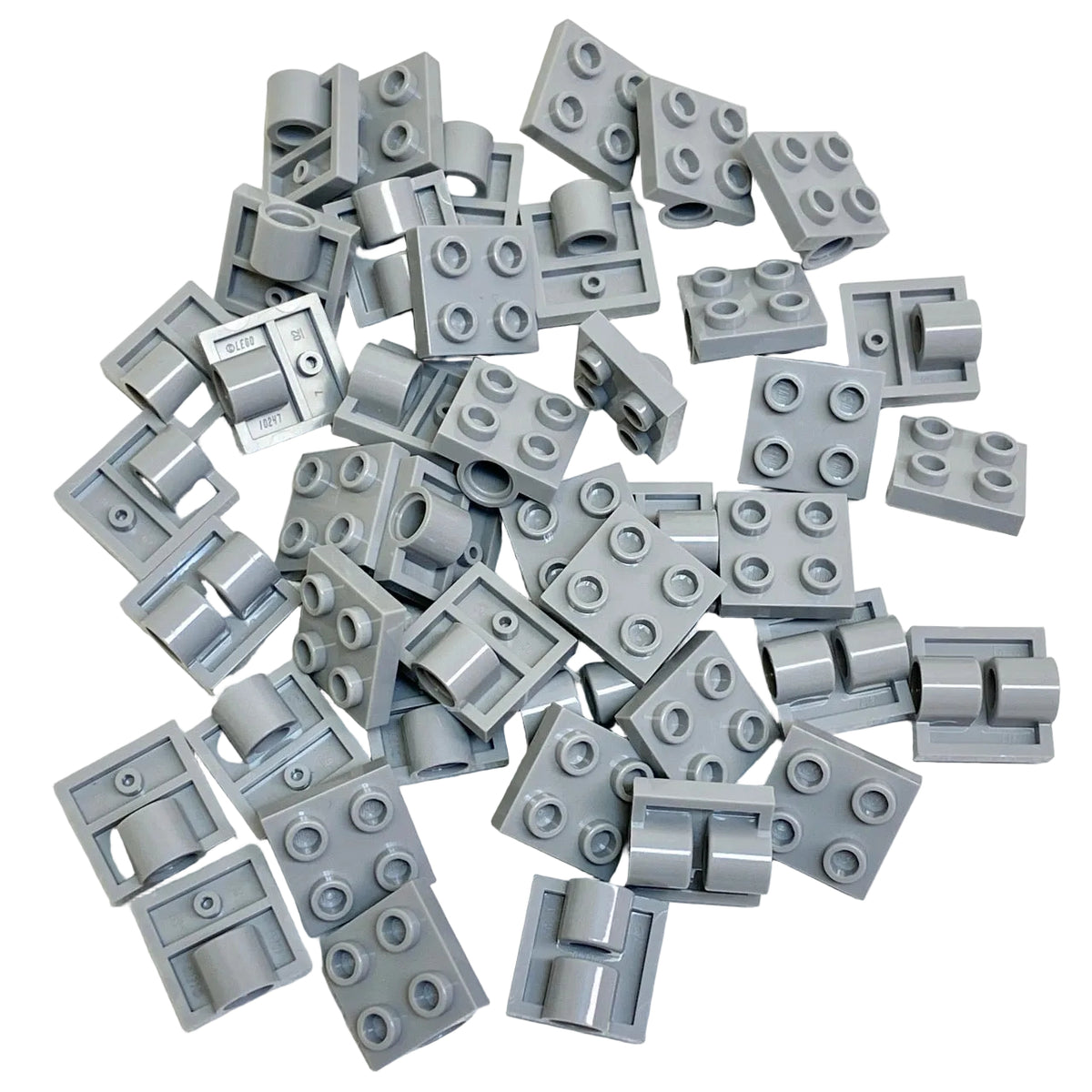 LEGO 2x2 Modified Plate with Pin Holes Mixed Fun Pack Light Bluish Grey