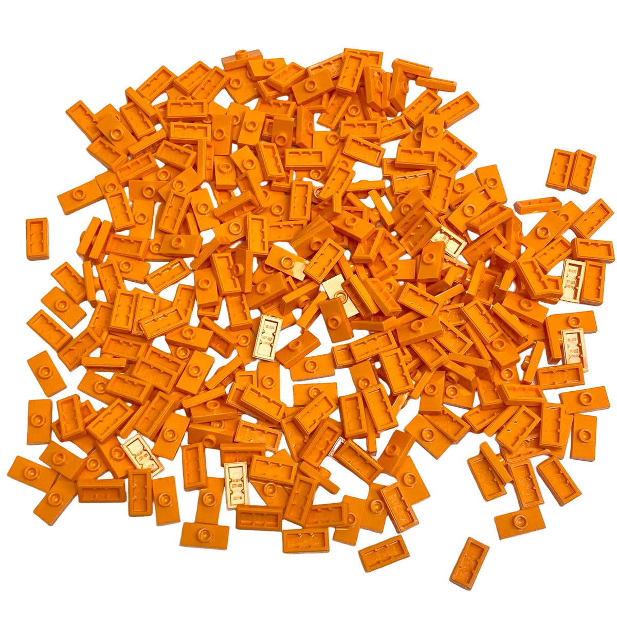 LEGO Orange Tile 1x2 with Stud / Jumper Plate Fun Pack