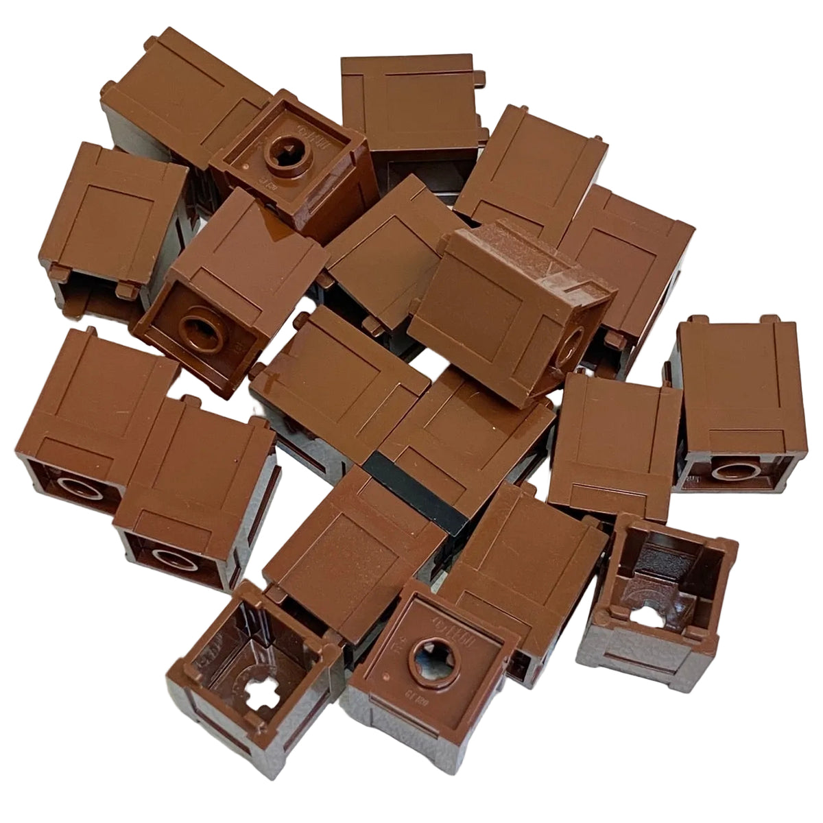 LEGO Reddish Brown Container 2x2x2 Fun Pack Crates / Boxes