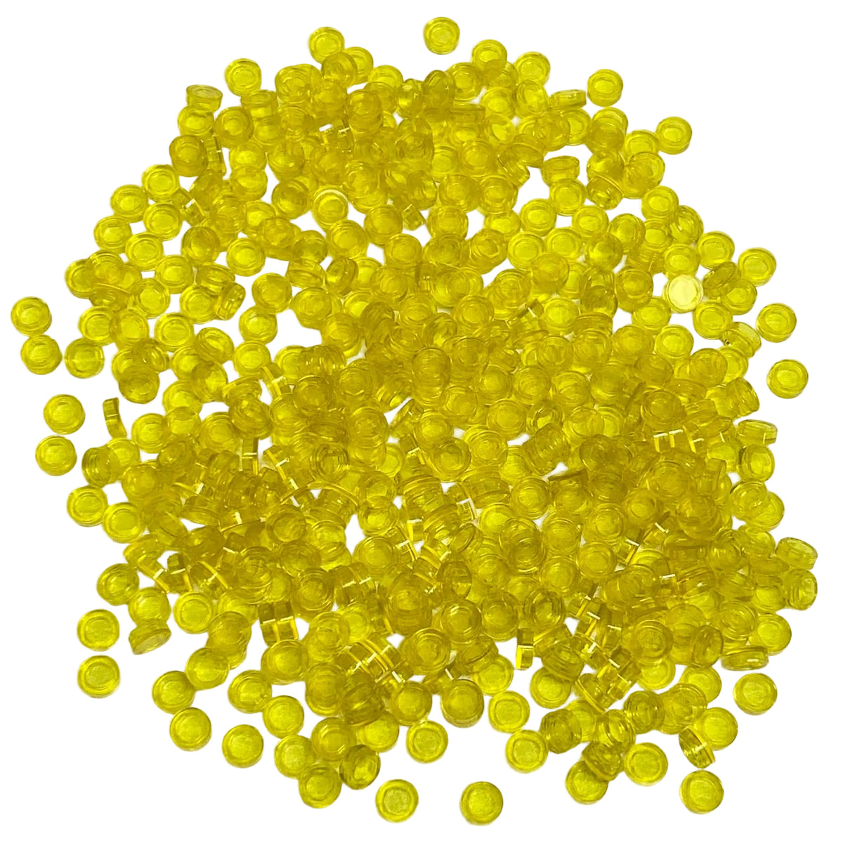 LEGO Trans Yellow 1x1 Round Tile Fun Pack