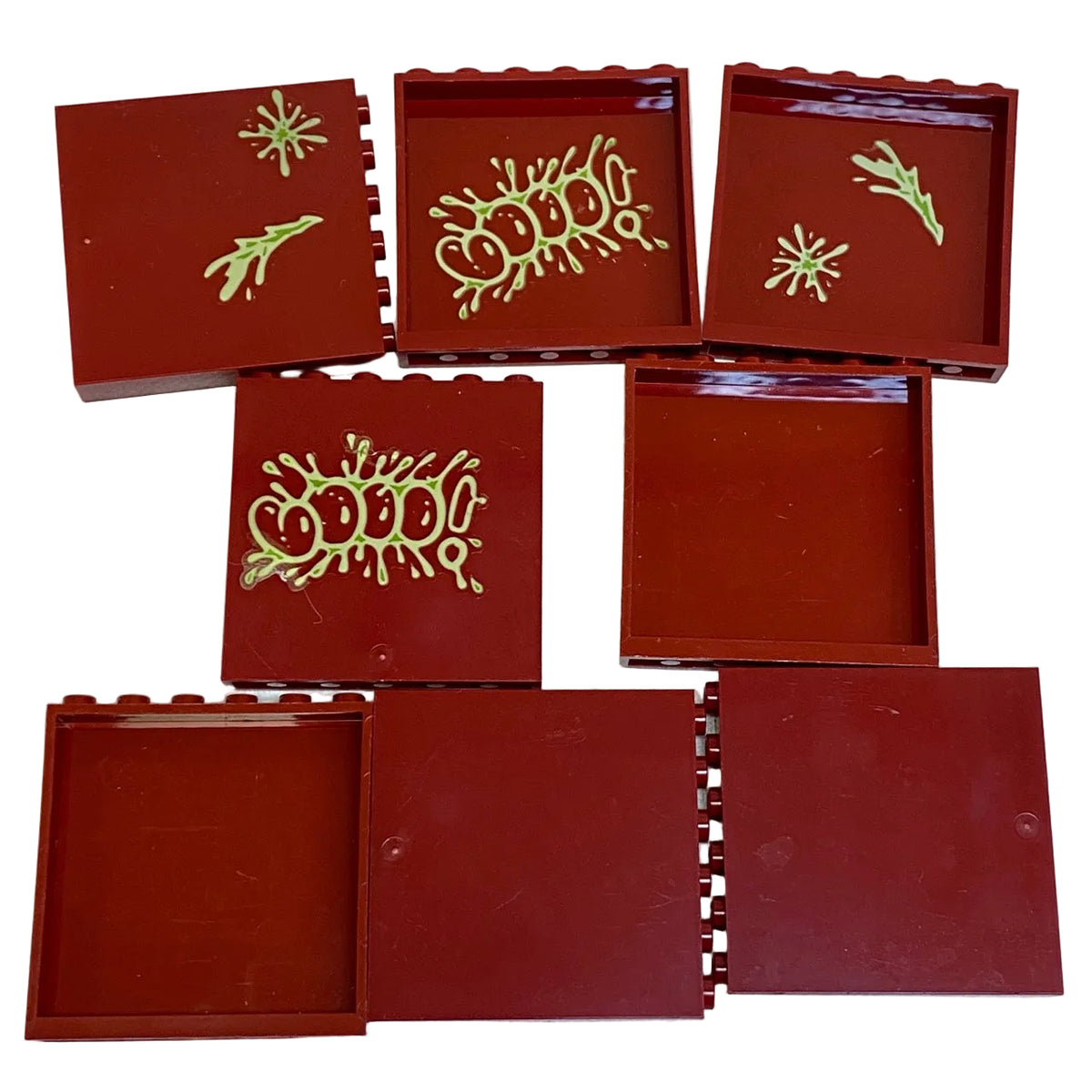 LEGO Dark Red Panel 1x6x5 Pack of 8