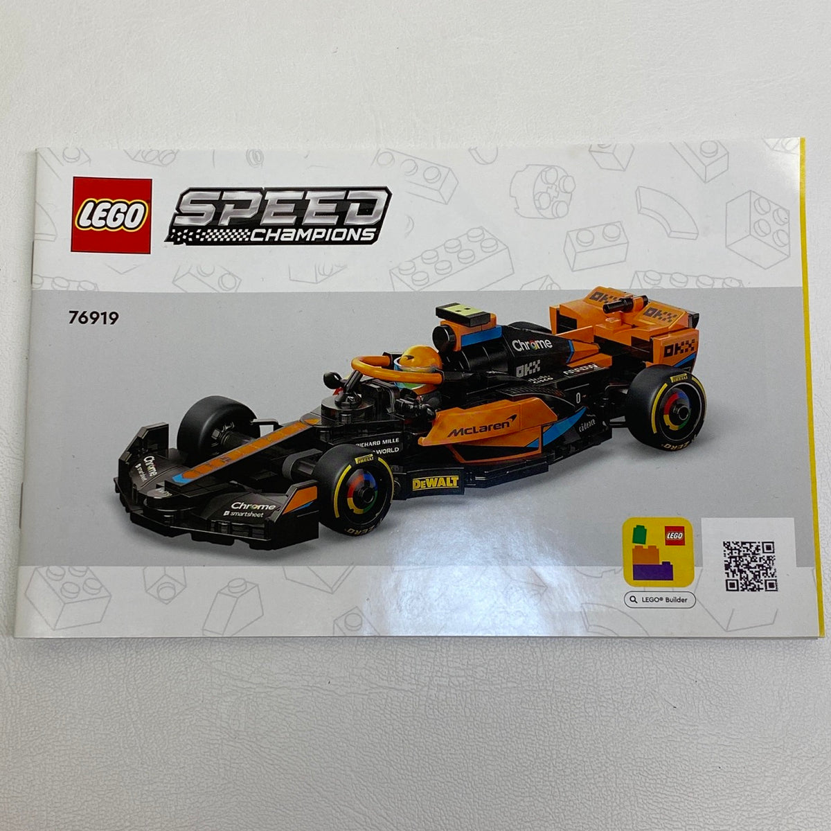 LEGO Speed Champions 2023 McLaren Formula 1 Set #76919 As Pictured
