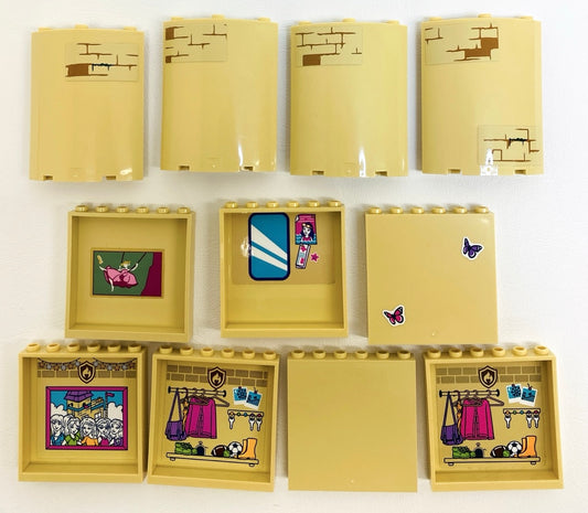 LEGO Tan Panel Mixed Fun Pack Castle / Friends / Hogwarts / Egypt / Star Wars