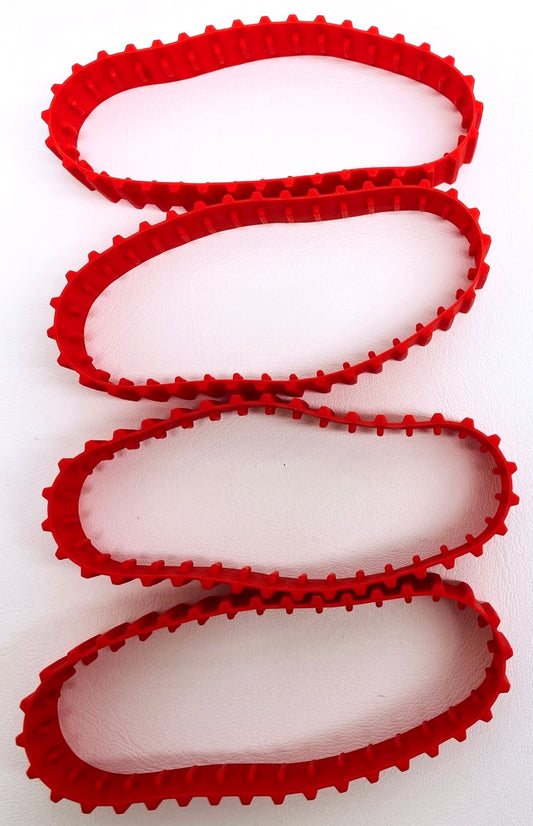 LEGO Red Rubber Tread 36 Treads Pack of 4 (Non-Technic)