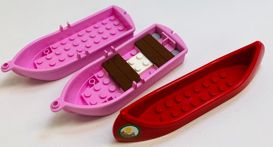 LEGO Red Canoe and Bright Pink Rowing Boats Mixed Fun Pack