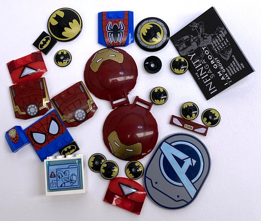 LEGO Superheroes Detail Pieces Fun Pack Mixed Tiles Dishes Slopes and More
